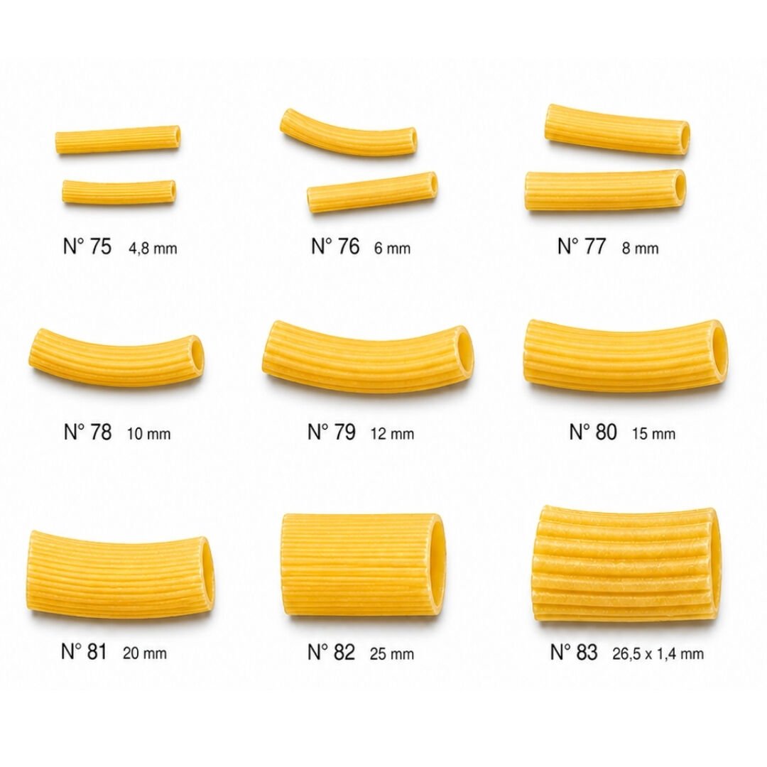 Rigatoni ve Çizgili Boru Makarna Kalıpları | Ekstruder Uyumlu