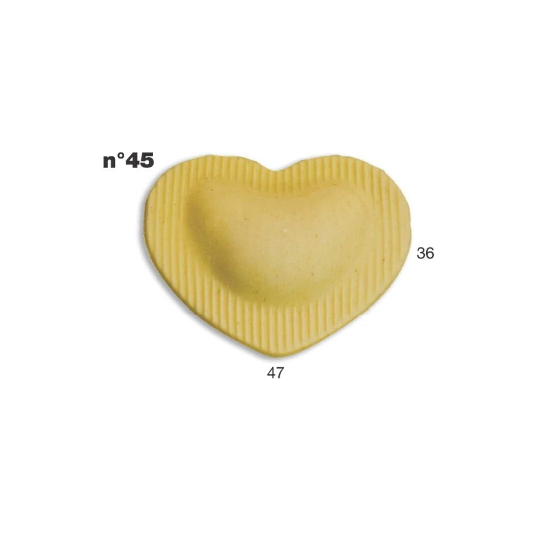 Ravioli Kalıbı 47x36mm – Kalp Kalıp | Multipasta Uyumlu N:45
