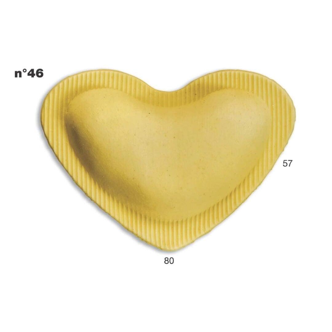 Ravioli Kalıbı 80x57mm – Kalp Kalıp | Multipasta Uyumlu N:46